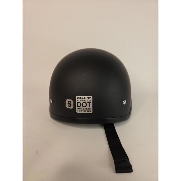 BILT Hawk 1/2 Helmet Size Small Motorcycle Open Face Matte Black EC! DOT - Picture 4 of 5